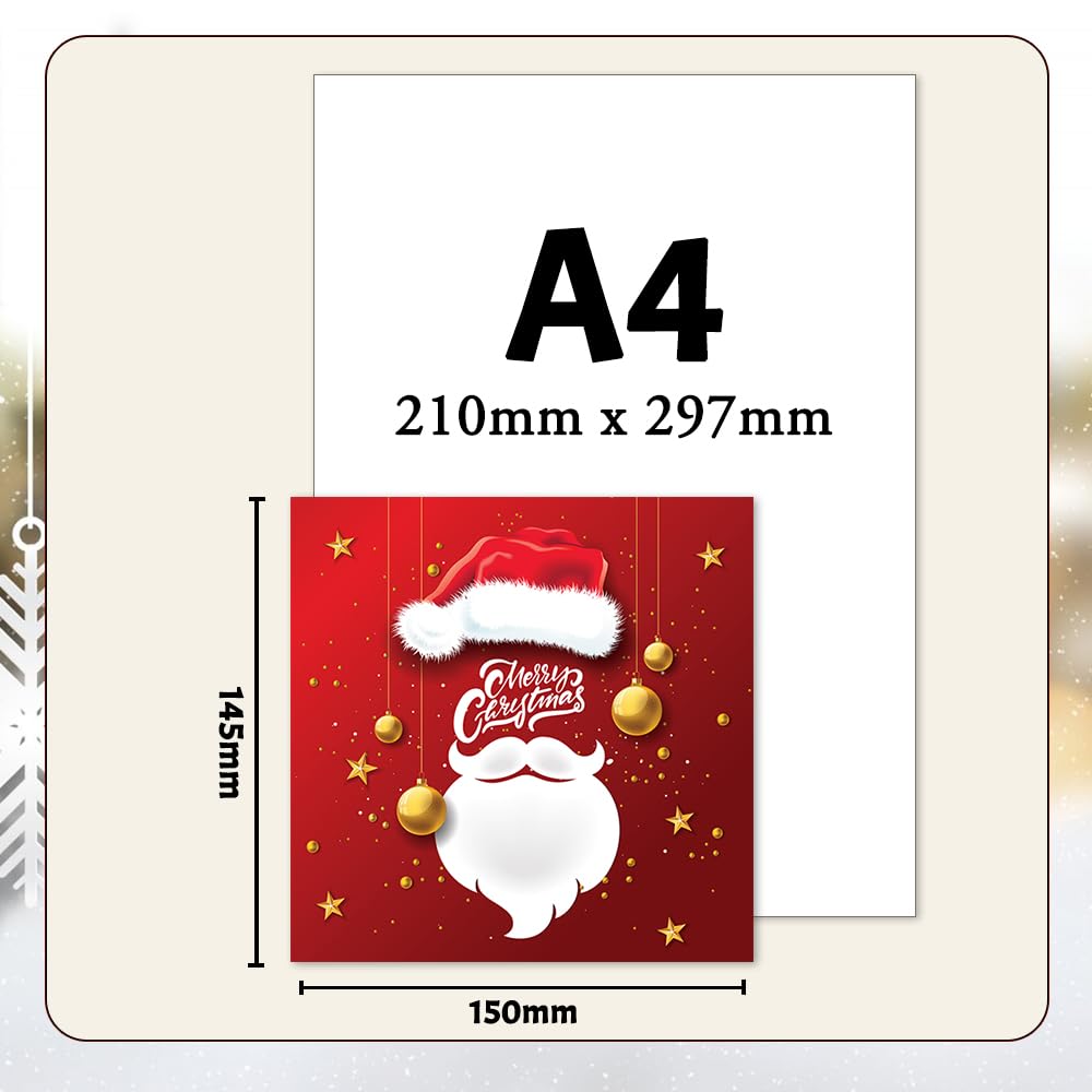 24 Pcs Christmas Cards With 24 Pcs Green Envelopes And 2 Sheet - View #5
