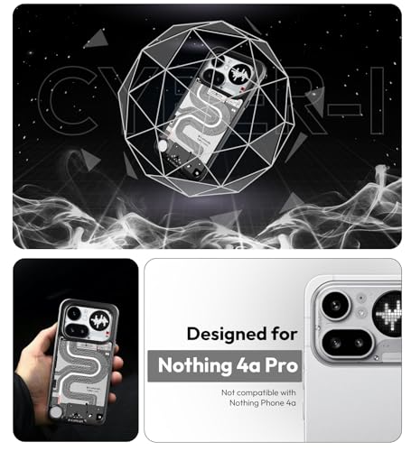 Image of KAPAVER Cyber-i Edition Back Cover Case for Nothing Phone 4a Pro | Nothing Phone 4a Pro Back Cover (Cyber-i-Black)