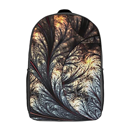 Sac à dos d'école 17 pouces Fractal Fashion unisexe pour enfants