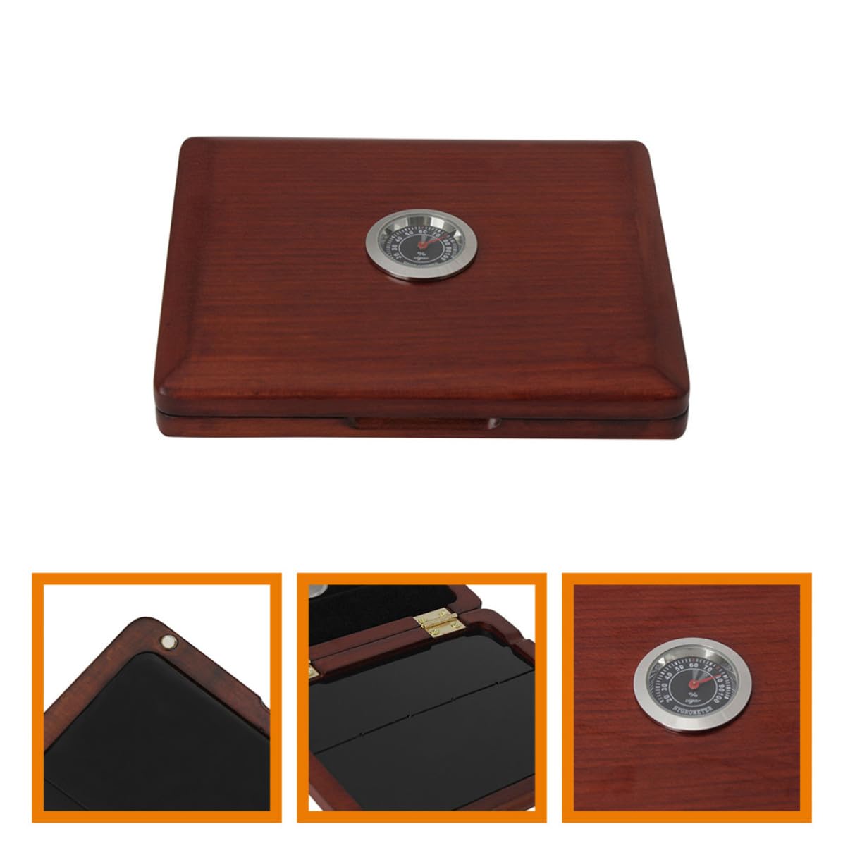 VALICLUD 5 Pezzi Scatola Porta Ance per Oboe, Reed Case in Legno con Igrometro, Custodia per Ance per Strumento Musicale, Accessorio per Oboe e Sassofono/clarinetto