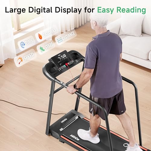 Image of HitGo Walking Pad for Home Office, 2026 Under Desk Treadmill with App, Remote, LED Display, Portable Small Design with Optional Incline or Foldable Handle