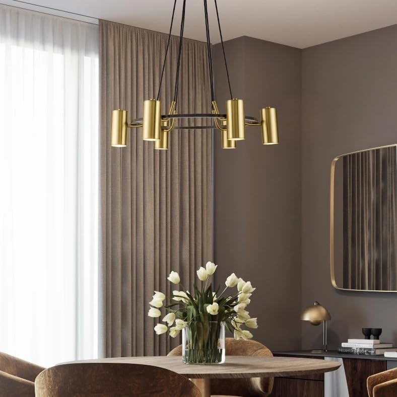 Lustre LED anneau noir : l'éclairage anti-zones d'ombre pour salle à manger