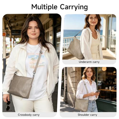 Image of NIUCUNZH Leather Women's Crossbody Bag Purse Soft Shoulder Hobo Handbags