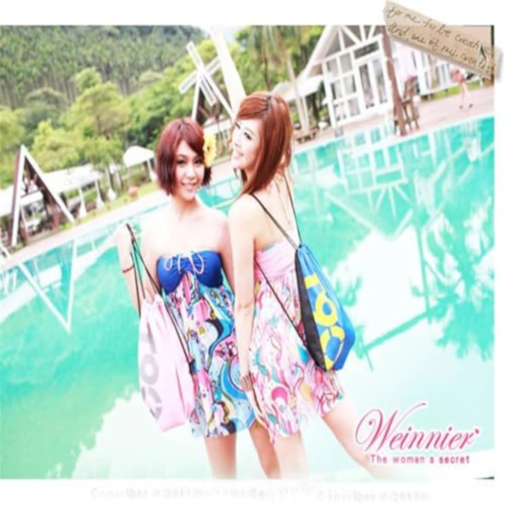 Swimming Drawstring Beach Bag, Waterproof Backpack