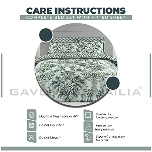 GC GAVENO CAVAILIA King Size Duvet Cover Sets With Fitted Sheet - Polycotton Complete Bedding Set including Pillow Cases - Image 4