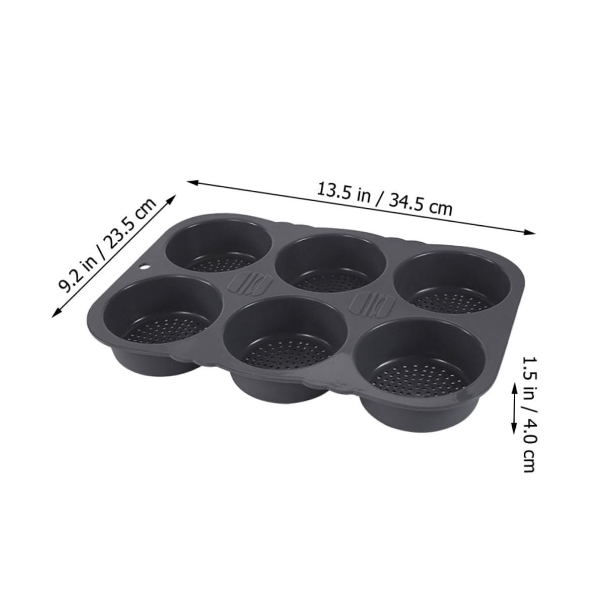 OUNONA Silicone Burger Mold Reusable Hamburger Buns Maker 6-Cavity Mini Loaf Pans for Baking