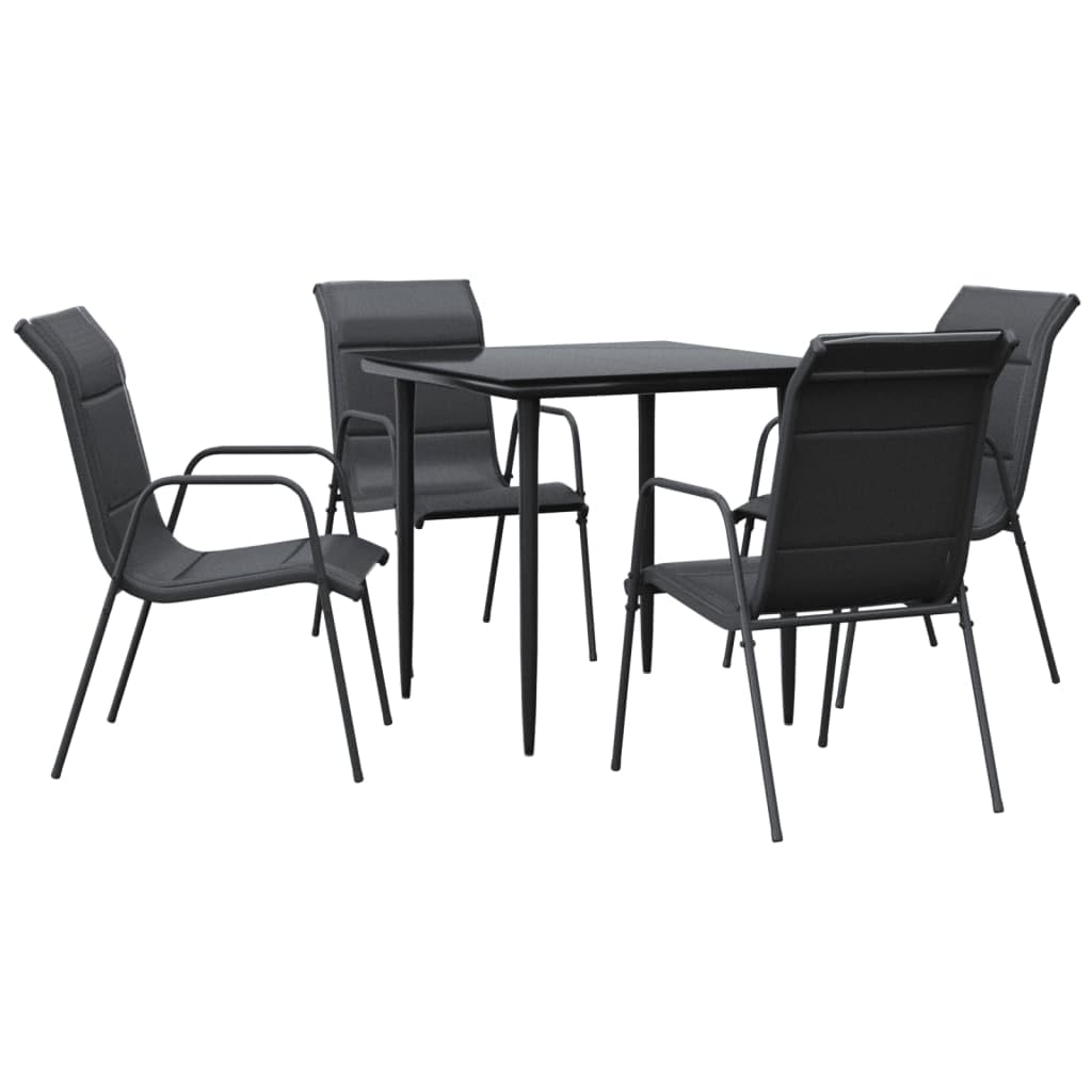 Set da pranzo da giardino in acciaio e textilene per giardino, terrazza, balcone, numero di articoli 400703