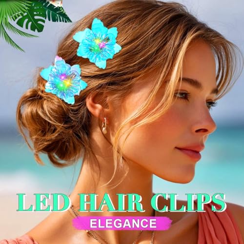 Pinzas de Pelo Flores LED Pack de 2 miniatura 3