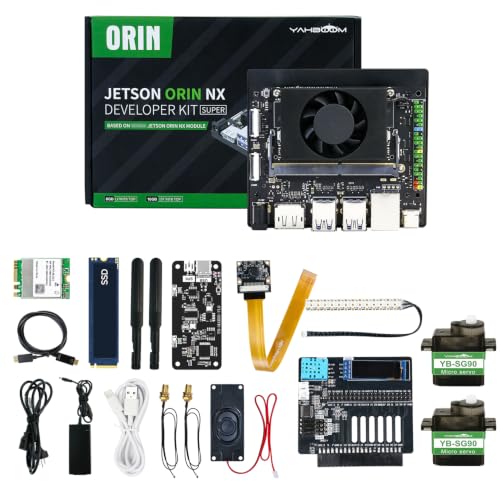 Image of Yahboom Jetson Orin NX 16GB Super 157TOPS Openclaw AI Large Model | Openclaw Expansion Board, Voice Module 256GB SSD IMX219 Camera for Mechanical Engineers Embedded Edge System