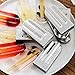 Awinking Set of 6 Stainless Steel Popsicle Mold, Homemade Ice Lolly Maker with Tray, 50 Reusable Bamboo Sticks, 20 Pop Bags, Cleaning Brush