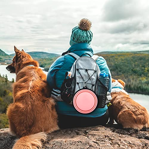 Collapsible Dog Bowls-2 Pack Large Size For Large/Medium Dogs, Dog Travel Water Bowl, Dog Cat Portable Water Bowl, Dog Pet Feeding Watering Dish Outdoor Hiking Parking Traveling With 2 Carabiners #TOP5