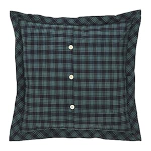 VHC Brands, Pine Grove Euro Sham Cover, Green, 26x27 VHC Brands Pine Grove Euro Sham Cover Green 26×27