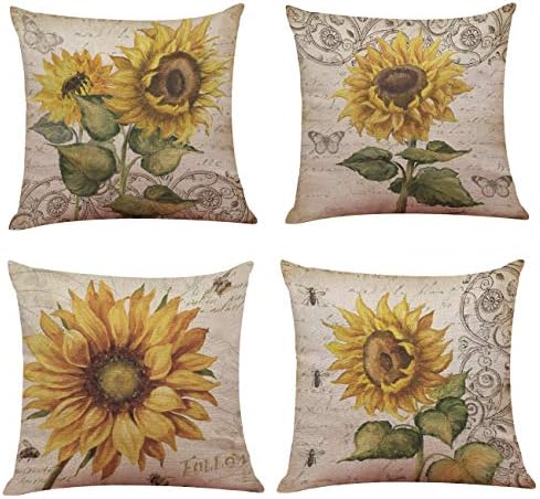 Ogrmar 4-Pack 18x18 Inch Halloween Throw Pillow Covers - Cotton Linen Decorative Cushion Covers For Sofa, Bed - View #11