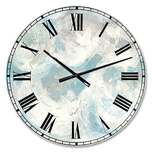 DesignQ-Pale-Blue-Shade-IV-Coastal-Wall-Clock-for-Home-Bedroom-Bathroom-Office-Living-Room-Decoration23x23