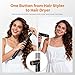 6 in 1 Hair Dryer Brush, Foldable Blow Dryer Brush with Air Styler Curler Wrap, Detachable Hot Air Brush Dry,Volumize, Straight,Curl, Negative Ion Brush Blow Dryer with Diffuser, Hair Styler Tools
