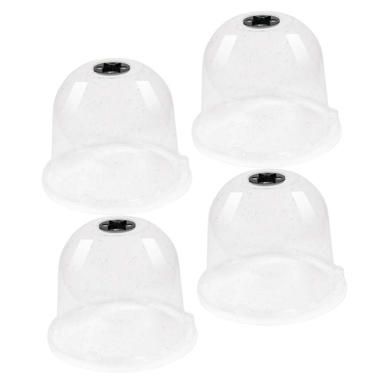 ifundom 4pcs Transparent Plant Humidity Dome Cover Breathable Garden Cloche for Improved Plant Growth Protection from Frost