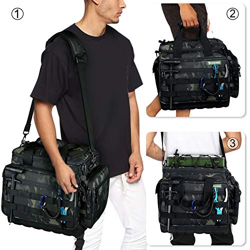 Rodeel Fishing Tackle Bags - Fishing Bags for Saltwater or Freshwater Fishing Without Trays - Thumbnail 6