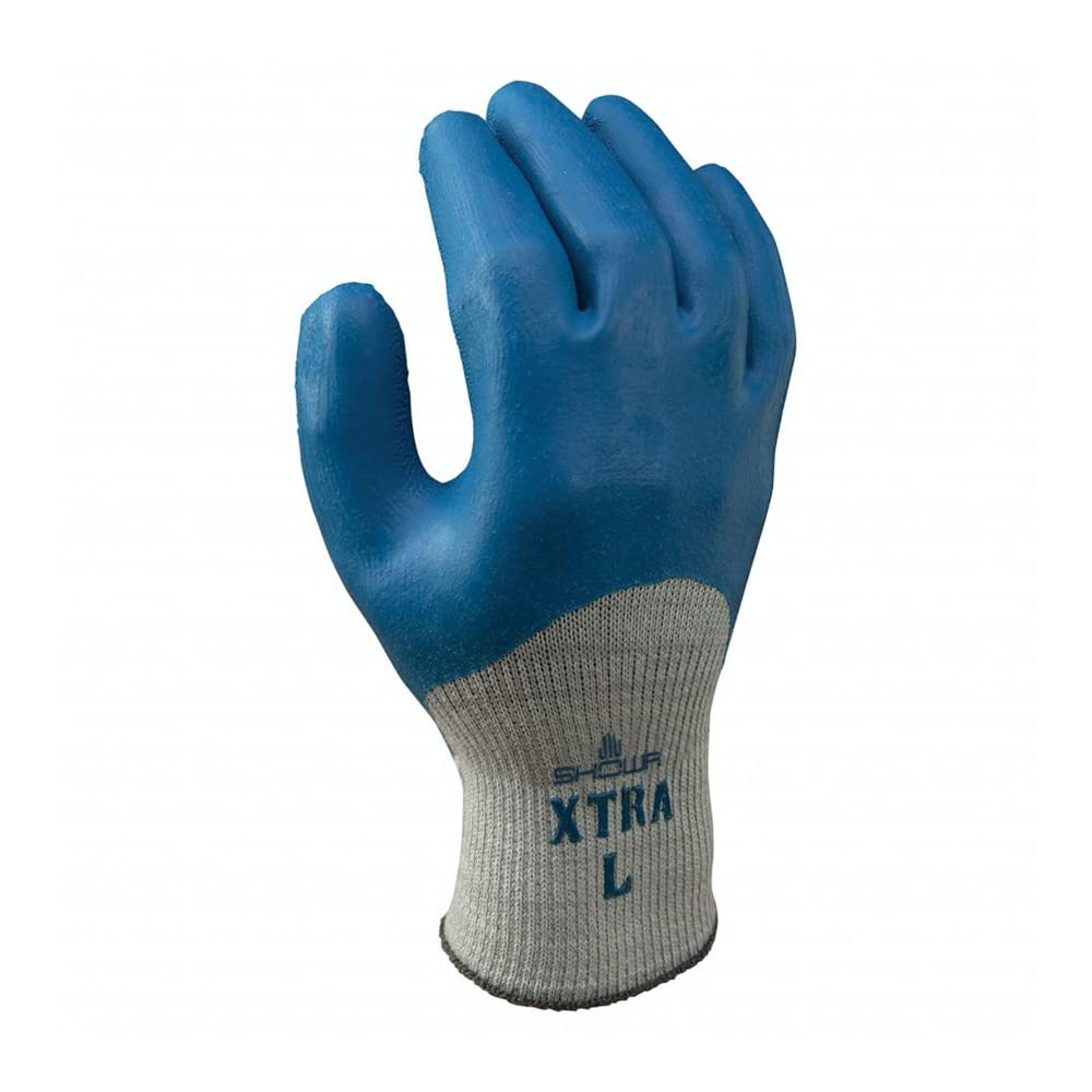 Best Glove 305S-07 Atlas Xtra Glove Wrinkle Finish Small Gray with Blue Coating Pack of 144