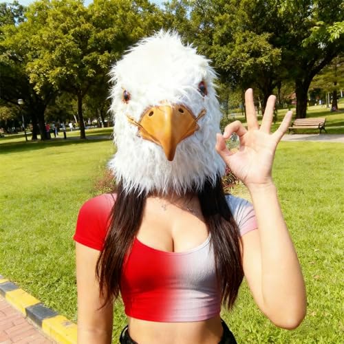 Masque tête d'aigle blanc pour costume de théâtre et représentations - 2