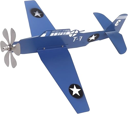 Paleta meteorológica de avión, molinos de viento, adornos de hierro de acero inoxidable para exteriores, molino de viento para jardín, patio, césped