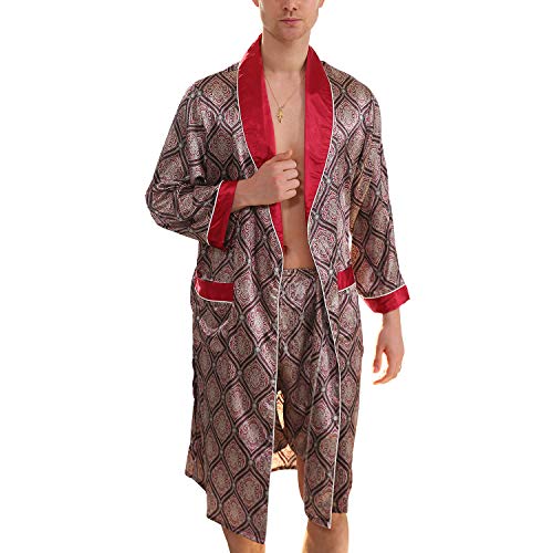 Lu's Chic Men's Satin Pajama Set Si…