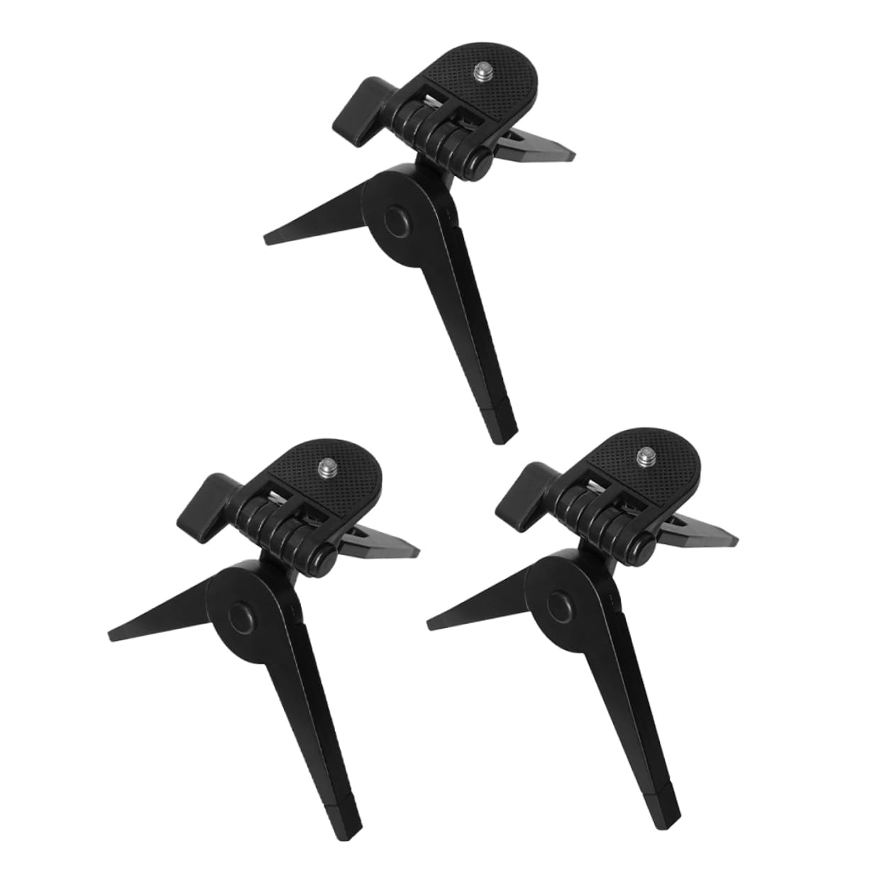 OSALADI 3Pcs Adjustable Phone Tripod Stand Foldable Camera Mount for Stable Outdoor Photography Lightweight Material Portable Design for Easy Assembly and Disassembly