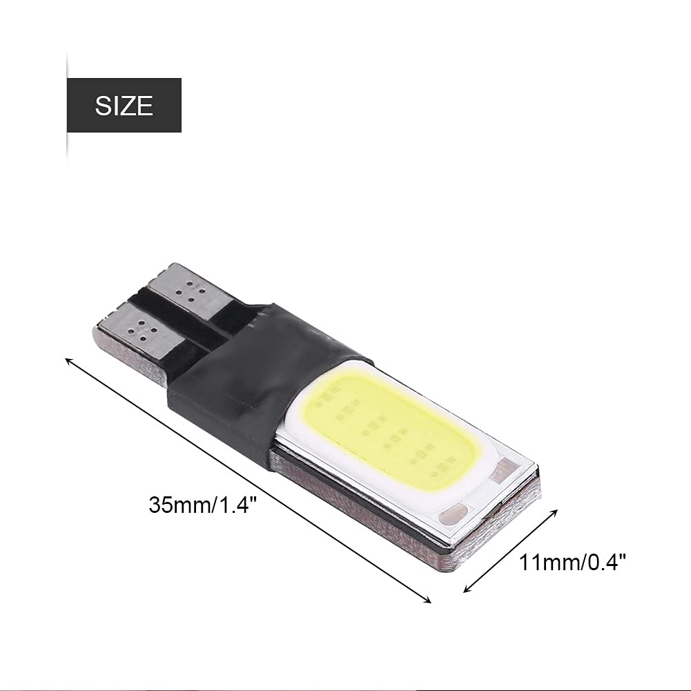 Qqmora Żarówka LED T10 W5W 6SMD Samochodowa Canbus Błąd COB Światło Tablicy Bocznej dla Różnych Pojazdów (Białe oświetlenie)