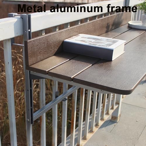 Table d'appoint murale pliable en bois pour optimiser la terrasse - 7