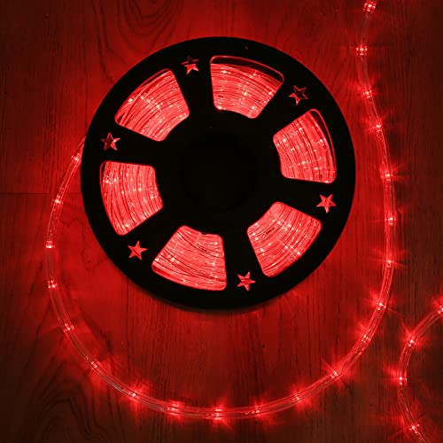 image for DINGFU 50ft 360 LED Waterproof Rope Lights,110V Connectable Indoor Out