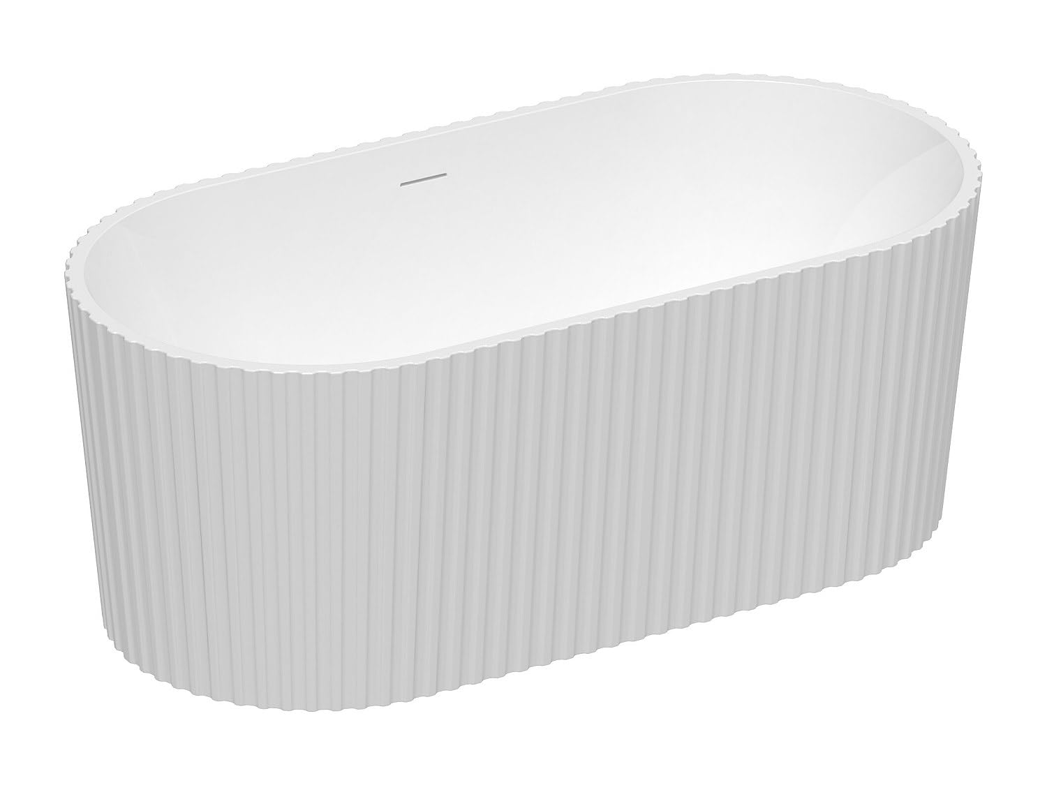 Vente-unique - Vasca da bagno freestanding 1 posto Aliena - acrilico - bianco