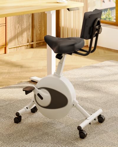 FLEXISPOT Multi-Task Office Desk Chair with Integrated Bike System,White,V8 - image 1