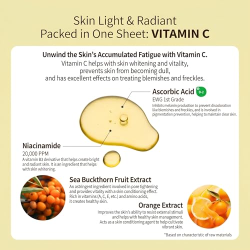Image of esfolio Made in Korea Niacinamide 30 Sheets Pure Skin Facial Mask - Niacinamide with Black Bean Essence Hydrating Face Mask for Smooth, Soft, Firm, and Supple Looking Skin - Korean Daily Sheet Mask