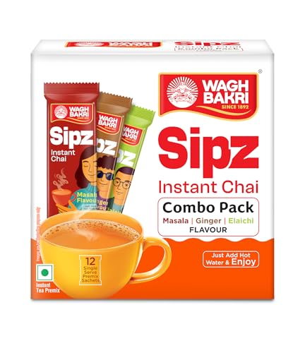 Image of Wagh Bakri Instant Tea Premix Combo, 168 Grams, Ginger Powder