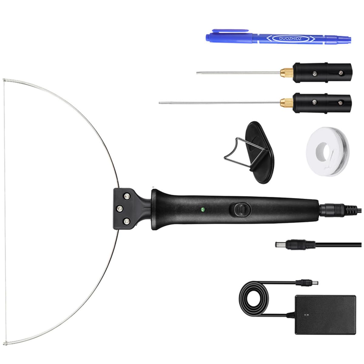 SUPVOX Coupe-Mousse Électrique à Chaud 8 Pièces Outil de Découpe de Mousse 18W 100-240V Kit Multifonction pour Découpe Précise de Panneaux et Blocs Adapté à L’Artisanat et Modélisme