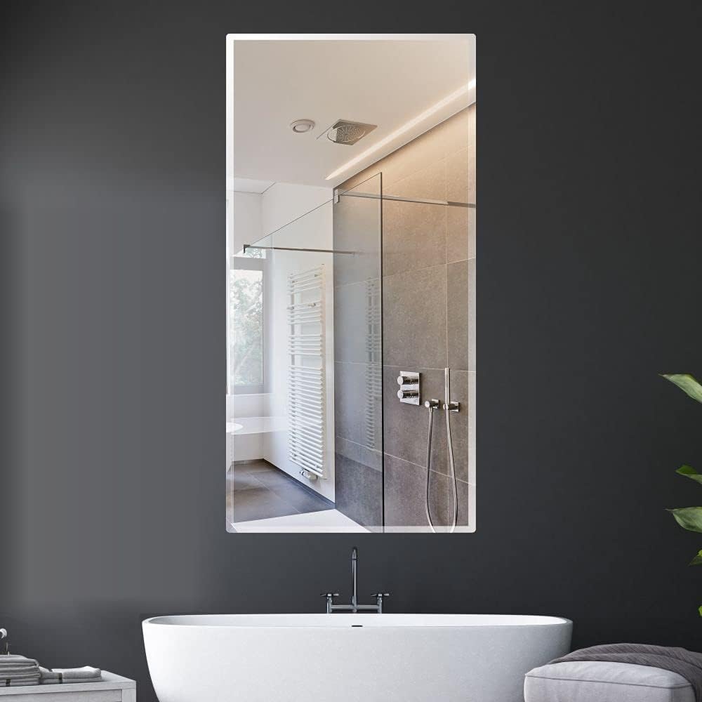 Creative Arts n Frames 5mm Long Big Size Beveled Smooth Edges Rectangular Wall Mount Mirror (12x24 inch)-picture-14