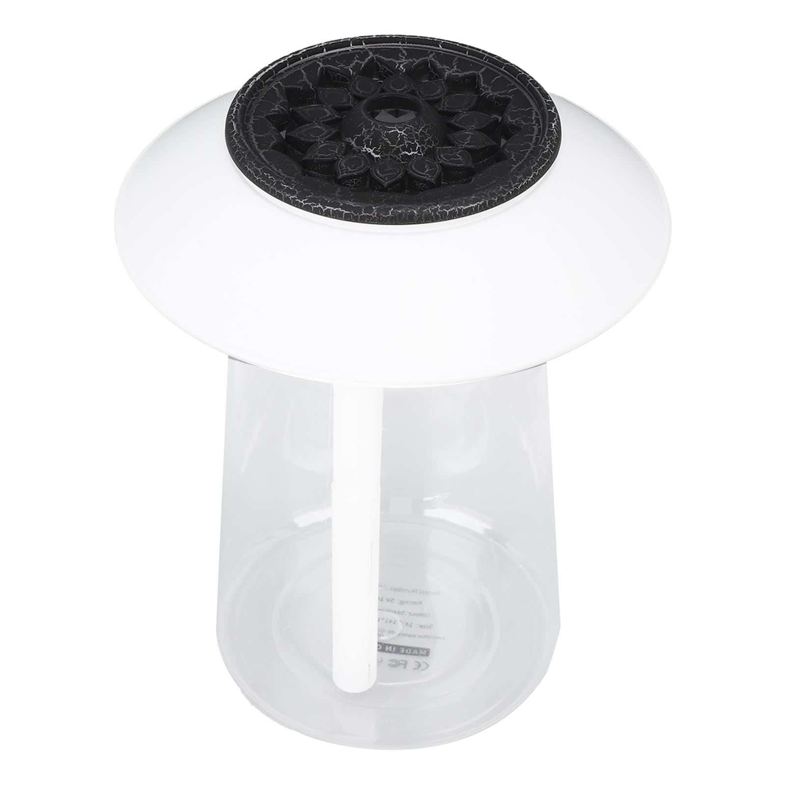 Diffusore umidificatore a forma di fungo, capacità 760 ml, ricaricabile, decorazione domestica, diffusore di oli essenziali (bianco)