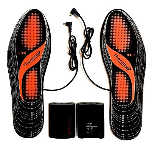 Thermrup Electric Heated Insole Foot Warmers Washable 5.5-12.5