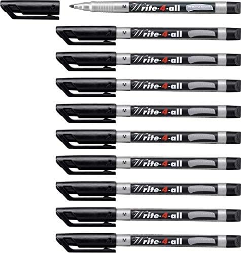 Permanent Marker - STABILO Write-4-all - Fine - Box of 10 - Black
