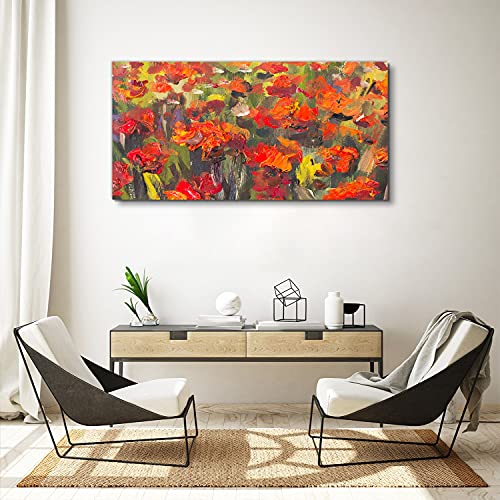 Impression décoration murale fleurs maki 120x60 grand tableau moderne