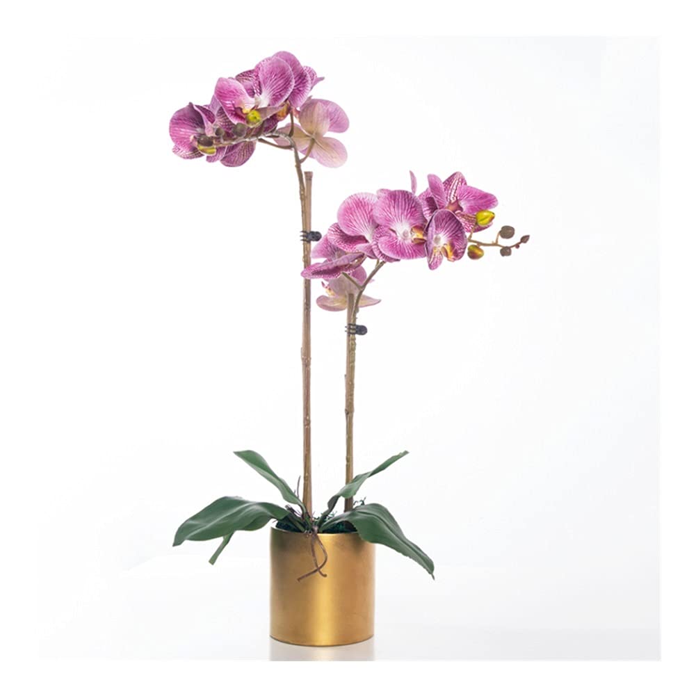 Sbziojhdr A Rtificial Flowers, Decor Rtificial Flowers With Vase Phalaenopsis Orchid Bonsai Pu Fake With For Home Table Faux Flowersa(A)