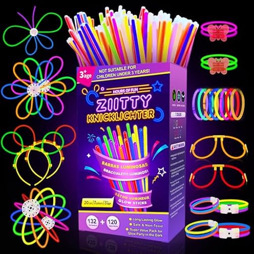 Ziitty Barras Luminosas, 120 Pulseras Fluorescentes y 132 Conectores, Crear Luminosas Gafas Pulseras para Niños Adultos, Boda Cumpleaños Decoracion Regalo Fiesta Cotillon Nochevieja Navidad | Ya disponible en tu tienda friki favorita! En mundofriki.es! Ziitty Barras Luminosas, 120 Pulseras Fluorescentes y 132 Conectores, Crear Luminosas Gafas Pulseras para Niños Adultos, Boda Cumpleaños Decoracion Regalo Fiesta Cotillon Nochevieja Navidad | Ya disponible en tu tienda friki favorita! En mundofriki.es!