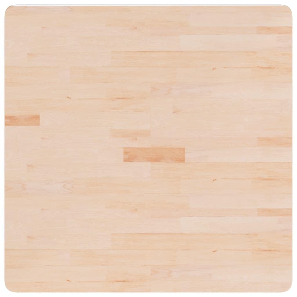 Blat stołu kwadratowy, 80 x 80 x 1,5 cm, z litego drewna dębowego, nieobrobiony, do jadalni, na biurko, stół do majsterkowania