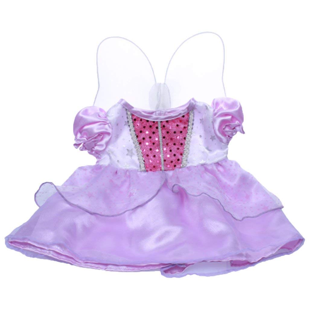 Stuffed Animals Plush Toy Outfit – Purple “Cinderella” Dress w/Wings 8”
