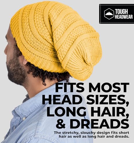 Image of Tough Headwear Slouchy Oversized Beanie Hat - Warm Winter Hats for Women - Stretch Fit Mens Beanie