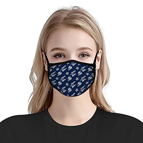 2PCS Football Team Logo Bandanas Face Mask Headwear Balaclava Face Cover Neck Gaiter for Outdoors, Sports