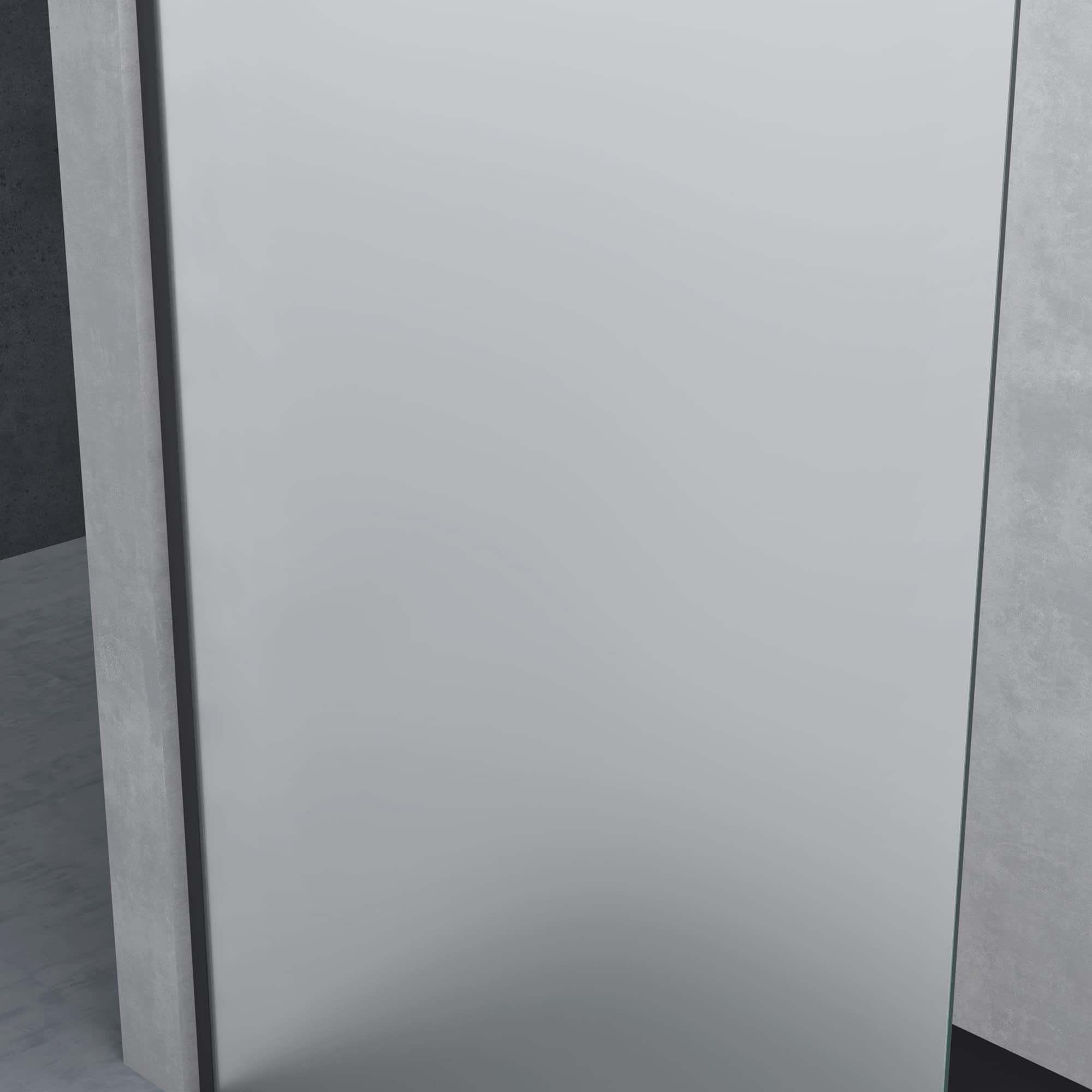 doporro Walk-In Duschwand 100x200cm Duschabtrennung 8mm ESG-Sicherheitsglas | Vollsatiniert Dusche mit Nanobeschichtung | rechteckiger Stabilisator aus Edelstahl | Aluminiumrahmen in Schwarz | Bremen01VS