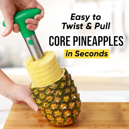Image of Zulay Kitchen Stainless Steel Pineapple Corer, Slicer & Eye Peeler