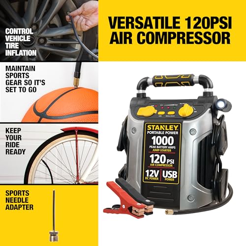 Image of STANLEY J5C09 1000 Amp Jump Starter with Compressor