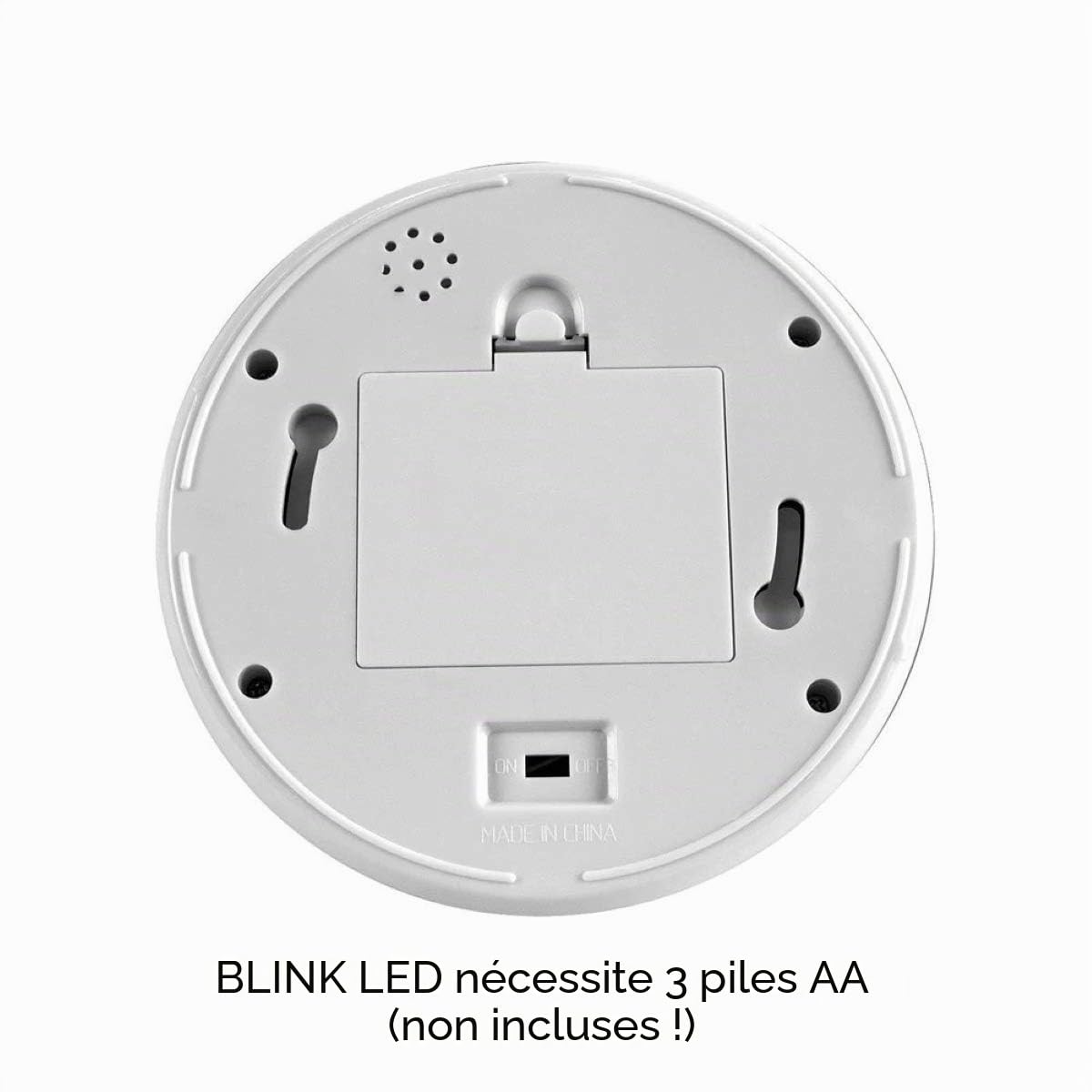 O&W Security Lot de 2 caméras dôme factice professionnelles avec LED clignotante avec objectif et clignotant