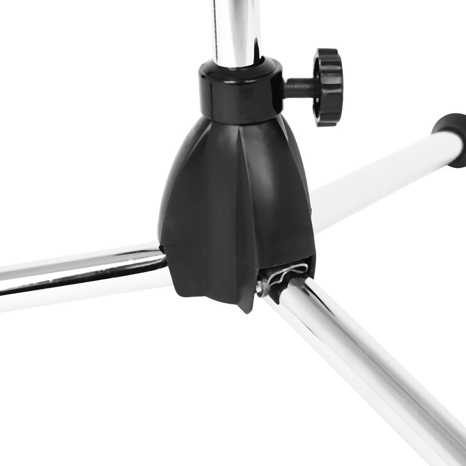 Supporto per microfono con treppiede e clip per microfono, supporto pieghevole, struttura robusta che garantisce l'assenza di vibrazioni durante